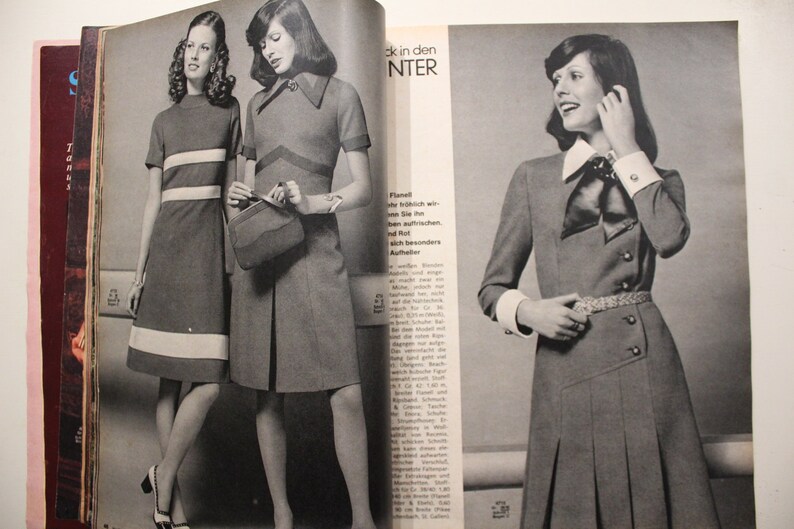 Burda Moden 10/ 1972 avec instructions, feuilles à découper, magazine de mode, livret de mode, magazine de couture, magazine de mode image 9
