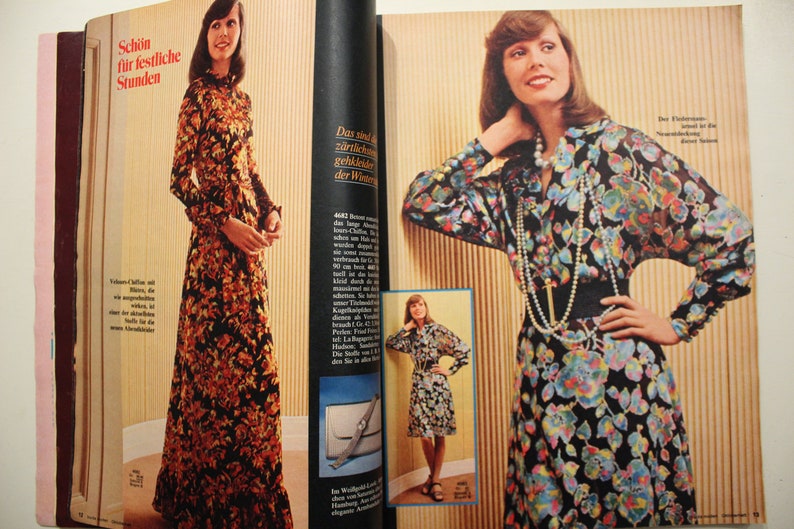 Burda Moden 10/ 1972 avec instructions, feuilles à découper, magazine de mode, livret de mode, magazine de couture, magazine de mode image 5