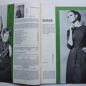 Günther Moden 12/ 1965 mit Schnittmustern , Modezeitschrift Modeheft Nähzeitschrift Modemagazin Modejournal Bild 2