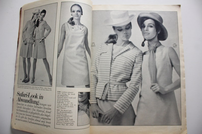 Burda Moden 5/ 1967 instructions, cutting sheets, fashion magazine, fashion booklet, sewing magazine, fashion magazine image 3