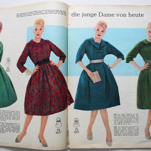 Burda Moden 12/ 1959 instructions, cutting sheet, fashion magazine, fashion magazine, sewing magazine, fashion magazine image 8