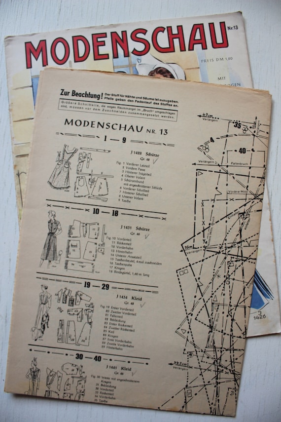 Spring Fashion Show No.13 - 1950-e Pattern Sheet Fashion