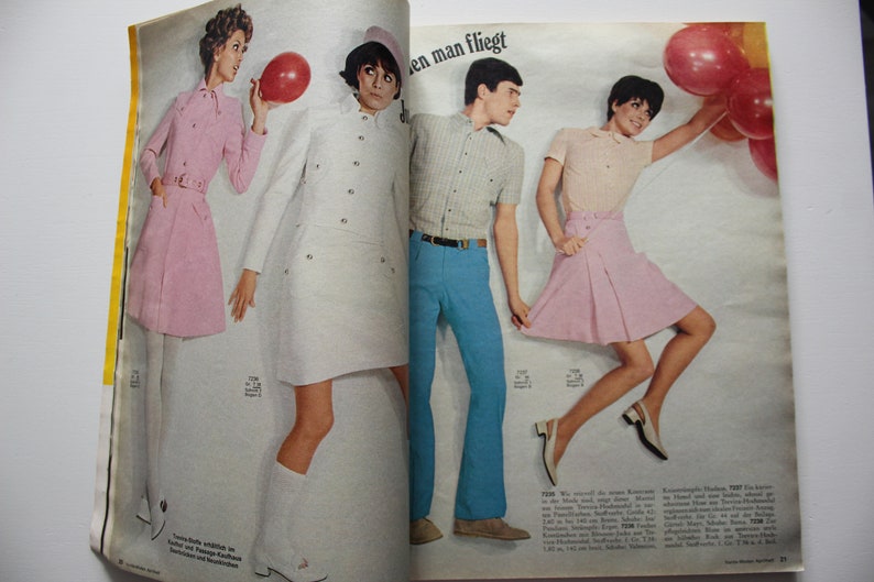 Burda Moden 4/ 1968 instructions, feuilles à découper, magazine de mode, livret de mode, magazine de couture, magazine de mode image 7