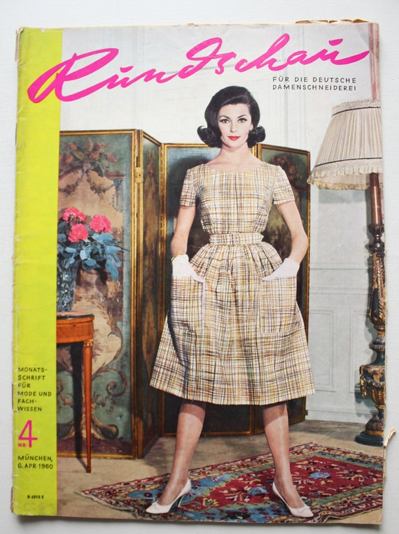 Bek idee Andrew Halliday Buy Rundschau 4/1960 Fashion Magazine Fashion Magazine Sewing Online in  India - Etsy