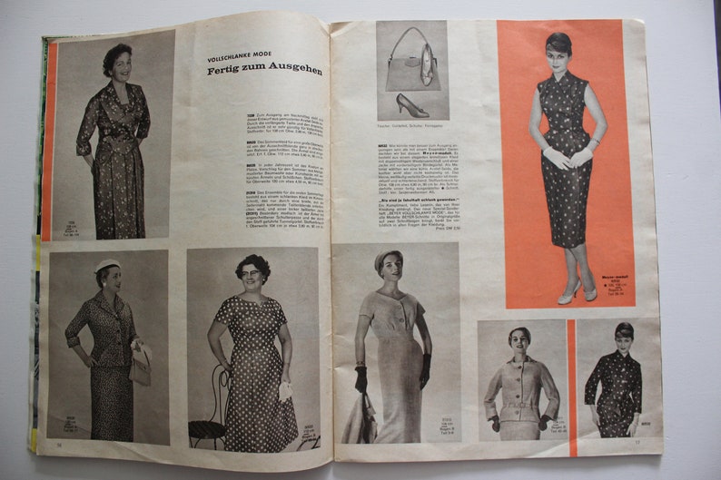 Beyer Mode 5 /1958 Arbeitsheft Schnittbogen Arbeitsheft Modezeitschrift Modeheft Nähzeitschrift Modemagazin Bild 5