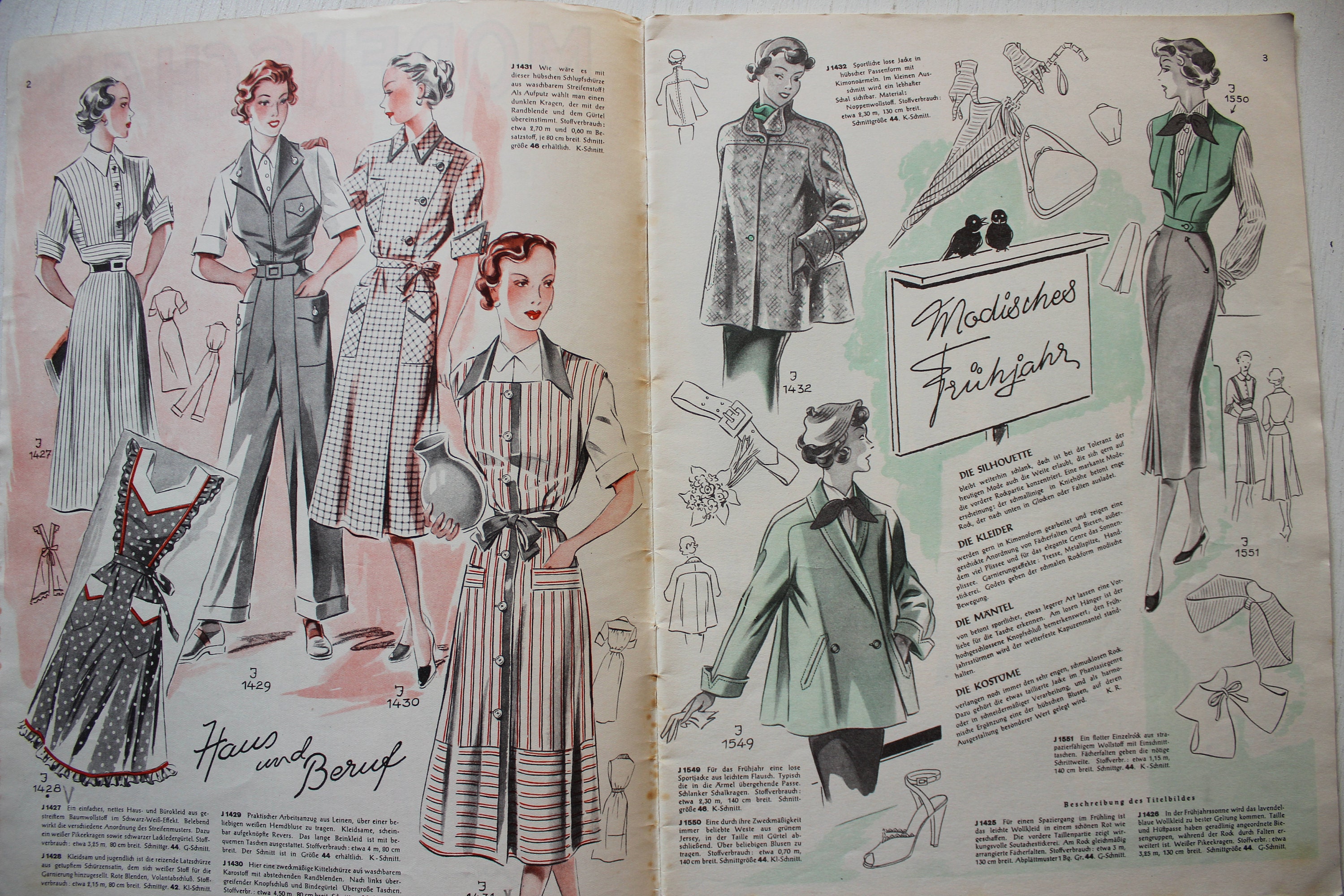 Spring Fashion Show No.13 - 1950-e Pattern Sheet Fashion