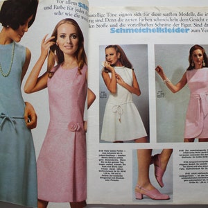 Burda Moden 7/ 1969 instructions, feuilles à découper, magazine de mode, livret de mode, magazine de couture, magazine de mode image 5