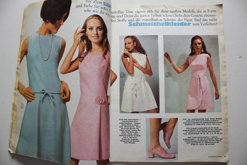 Burda Moden 7/ 1969 instructions, feuilles à découper, magazine de mode, livret de mode, magazine de couture, magazine de mode image 5