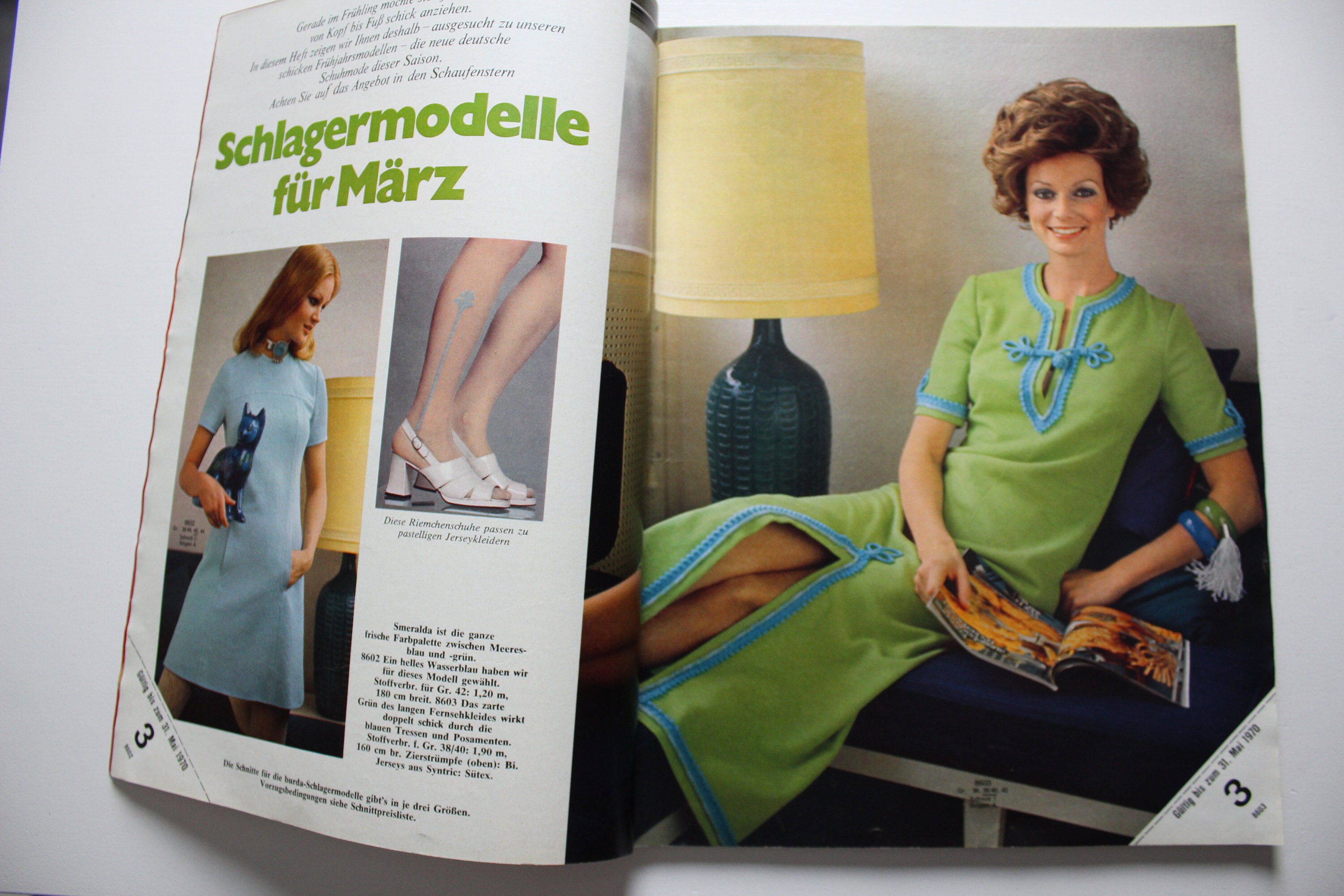 Burda Moden 3/ 1970 Instructions, Pattern Sheets, Fashion