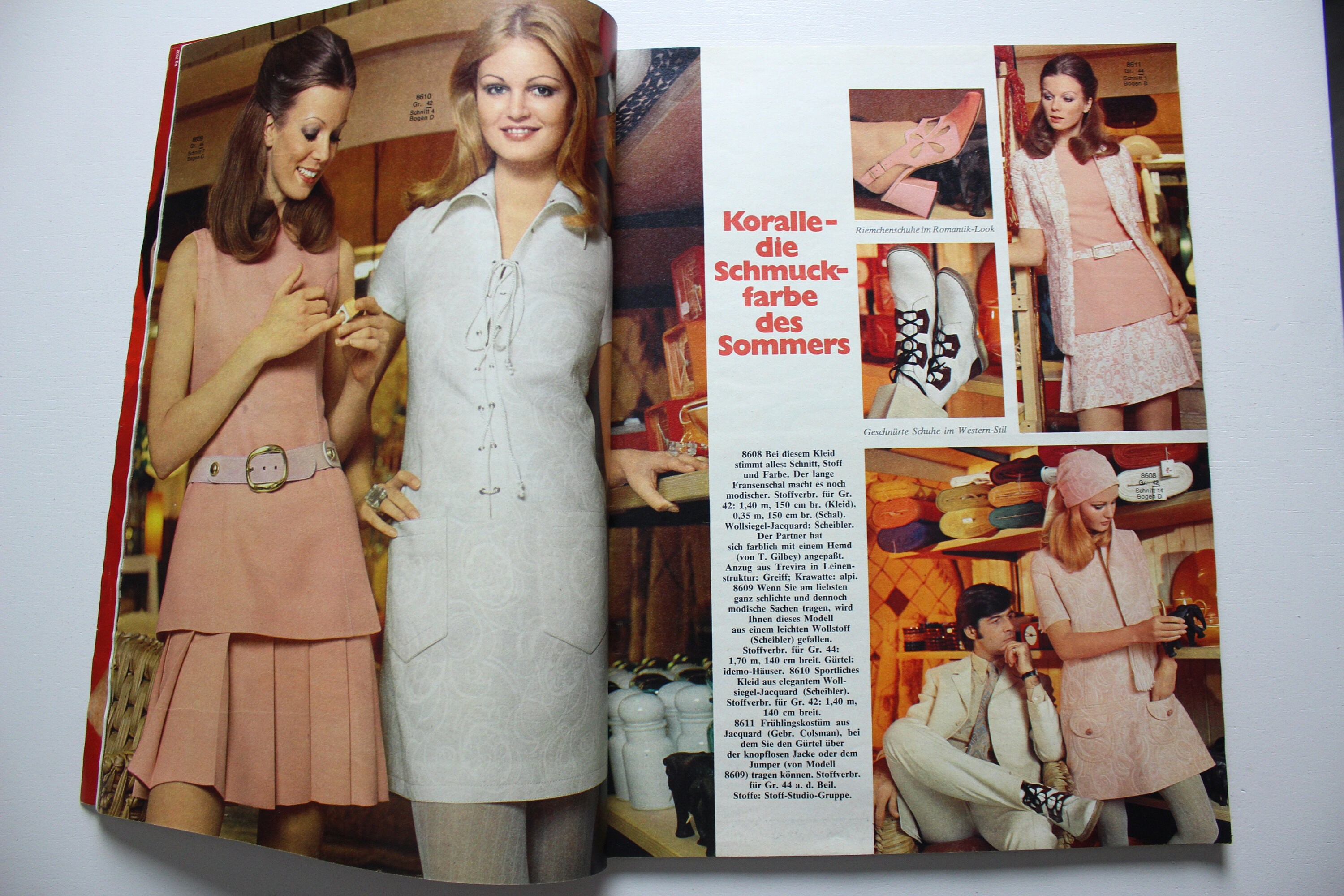 Burda Moden 3/ 1970 Instructions, Pattern Sheets, Fashion