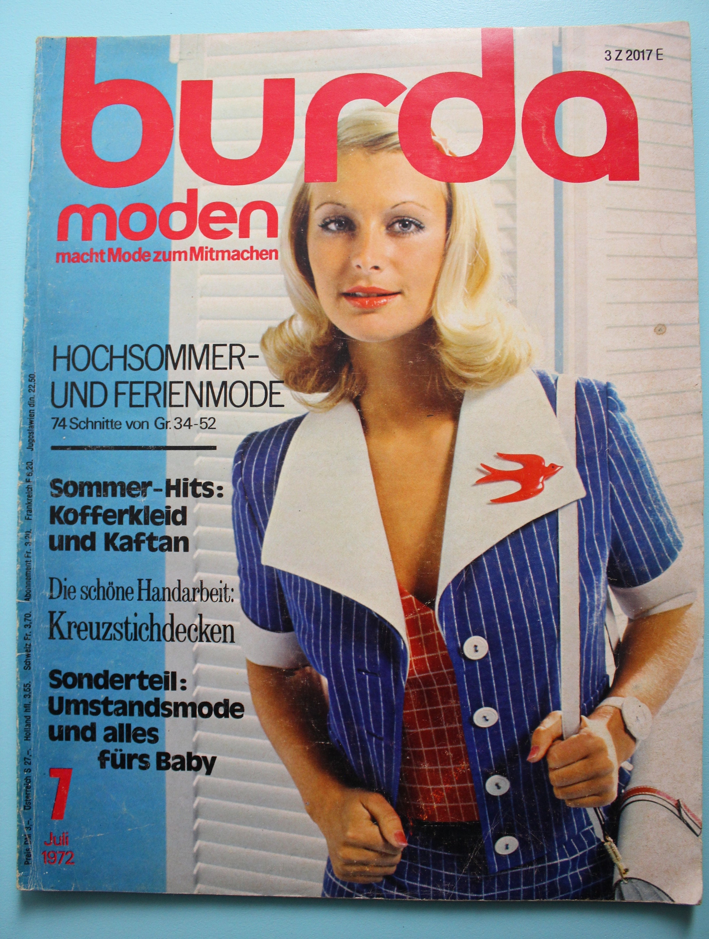 Burda Moden 7/ 1972 With Instructions, Patterns, Fashion