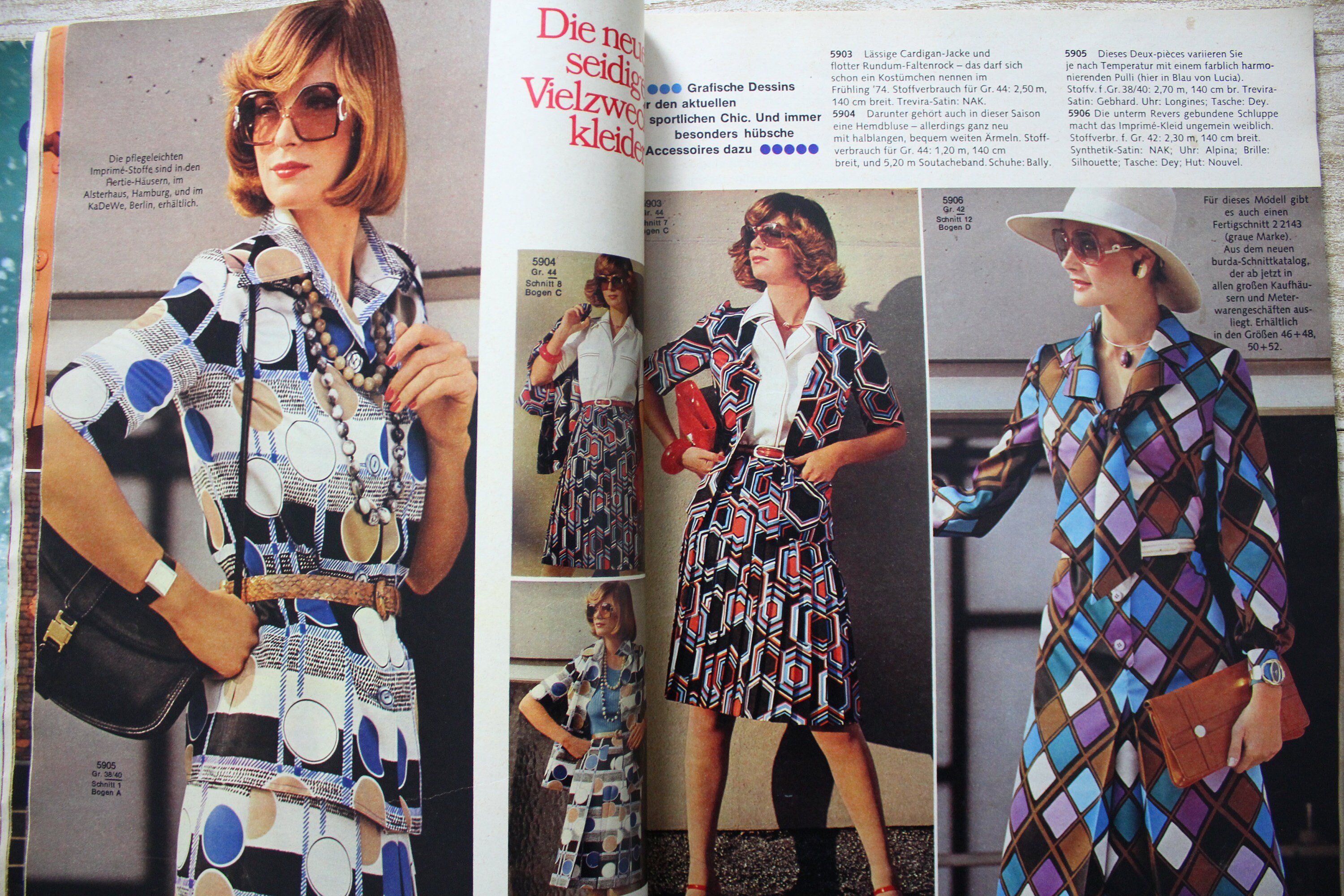 Burda Moden 2/ 1974 Instructions Cutting Sheet Fashion - Etsy