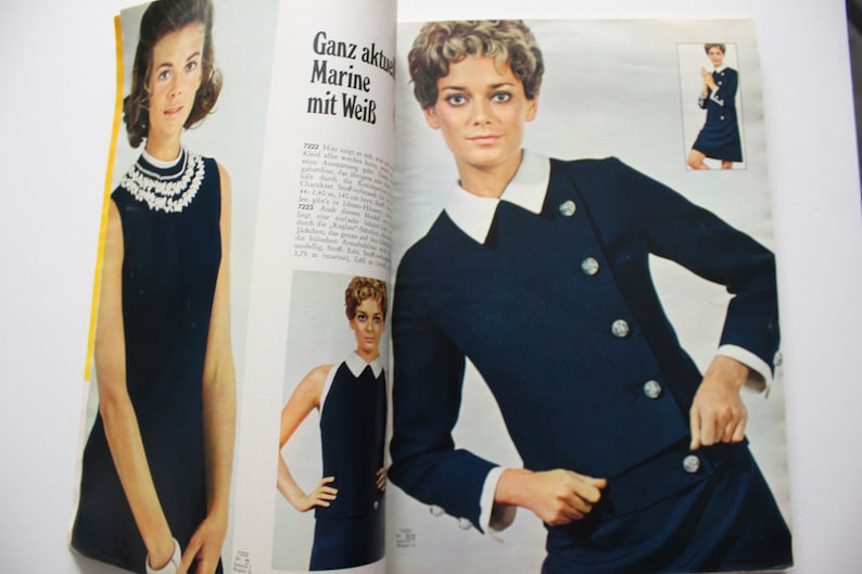 Burda Moden 4/ 1968 instructions, feuilles à découper, magazine de mode, livret de mode, magazine de couture, magazine de mode image 4