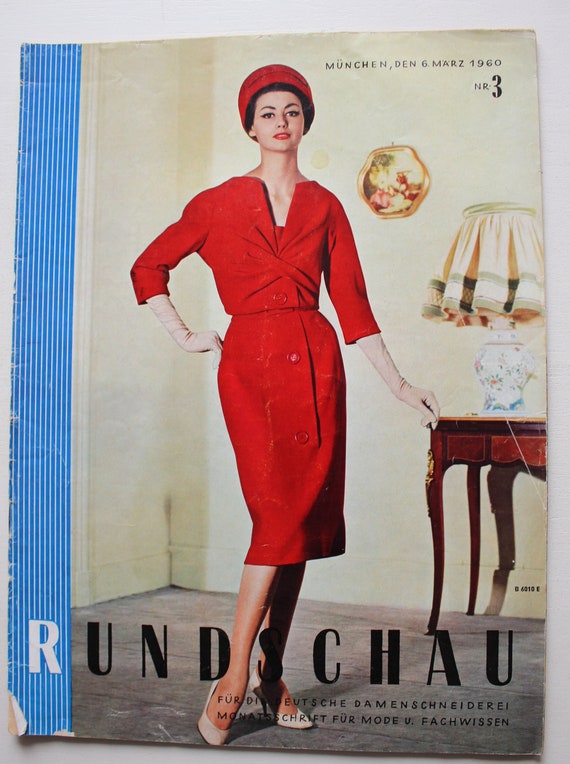 Buy Rundschau 3/1960 Fashion Magazine Fashion Magazine Sewing Online in - Etsy