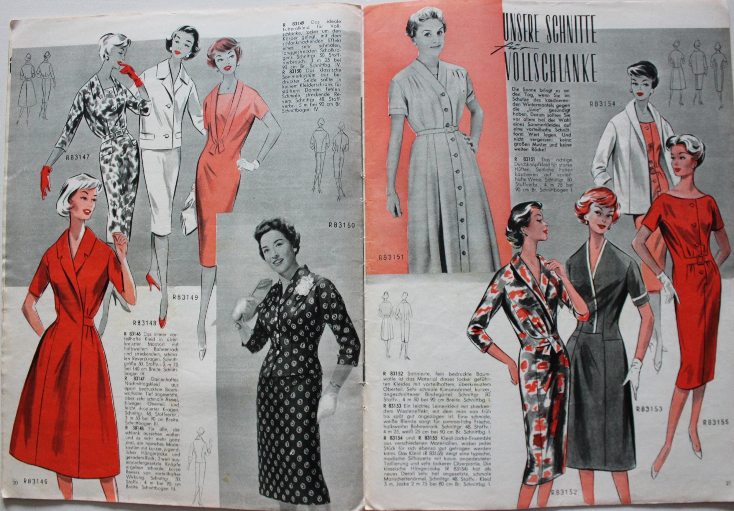 Wiener Mode Pattern Vintage Magazine Wiener Record Issue 383 Fashion and Women's Magazine ...