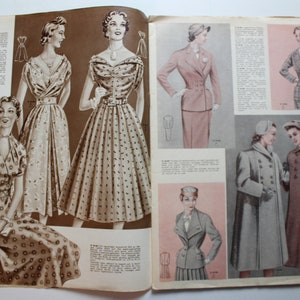 Viennese world fashion issue No. 21 1952 pattern sheet fashion magazine fashion magazine sewing magazine fashion magazine image 3