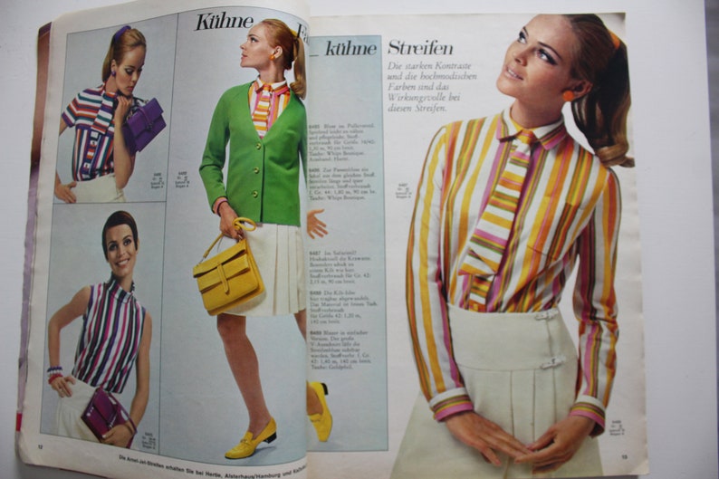 Burda Moden 5/ 1967 instructions, cutting sheets, fashion magazine, fashion booklet, sewing magazine, fashion magazine image 6