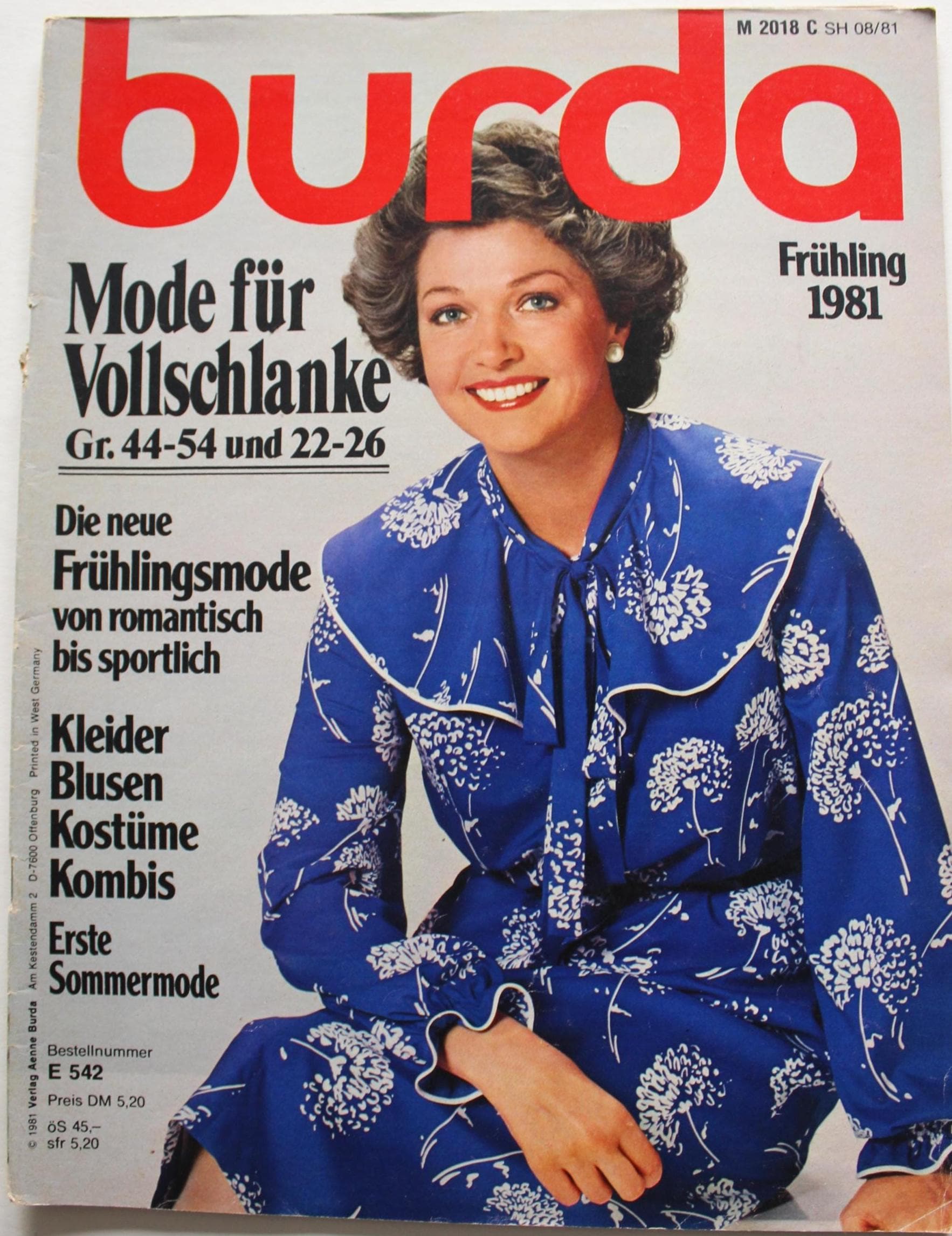 Magazine Burda Moden PRINTEMPS 1981 - Patrons Couture Vintage, Occasion