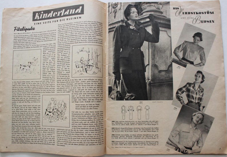 The New Cut 10 /1950 Pattern Sheet Fashion Magazine Patterns Fashion ...