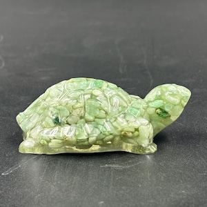 Tortuga de cristal de aventurina verde: decoración Feng Shui para el hogar, regalo de cristal, piedra de prosperidad y buena suerte.