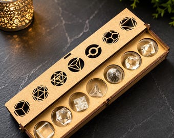 Clear Quartz Platonic Solids Set: Sacred Geometry Meditation Crystal Grid Gifts