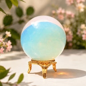 Esfera de cristal de opalita: piedra curativa, decoración del hogar (40-50 mm)