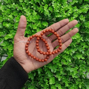 Red Jasper Gemstone Bracelet | 8mm Round Beaded Bracelet | Healing Bracelet | Crystal Bracelet | Gift For Her | Gift For Him | Gift | Jasper