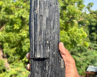 Large Black Tourmaline Log: Tourmaline Rough, Healing Crystal, Gift