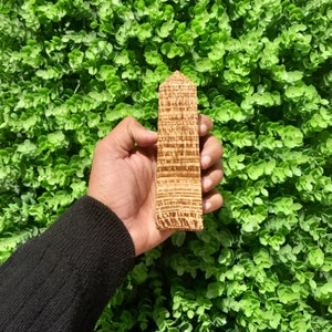 Brown Aragonite Meditation Tower: Chakra Energy Healing Stone (140mm)
