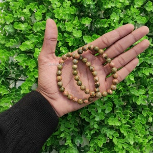 Natural Unakite Bracelet: 8mm Round Gemstone, Healing Crystal