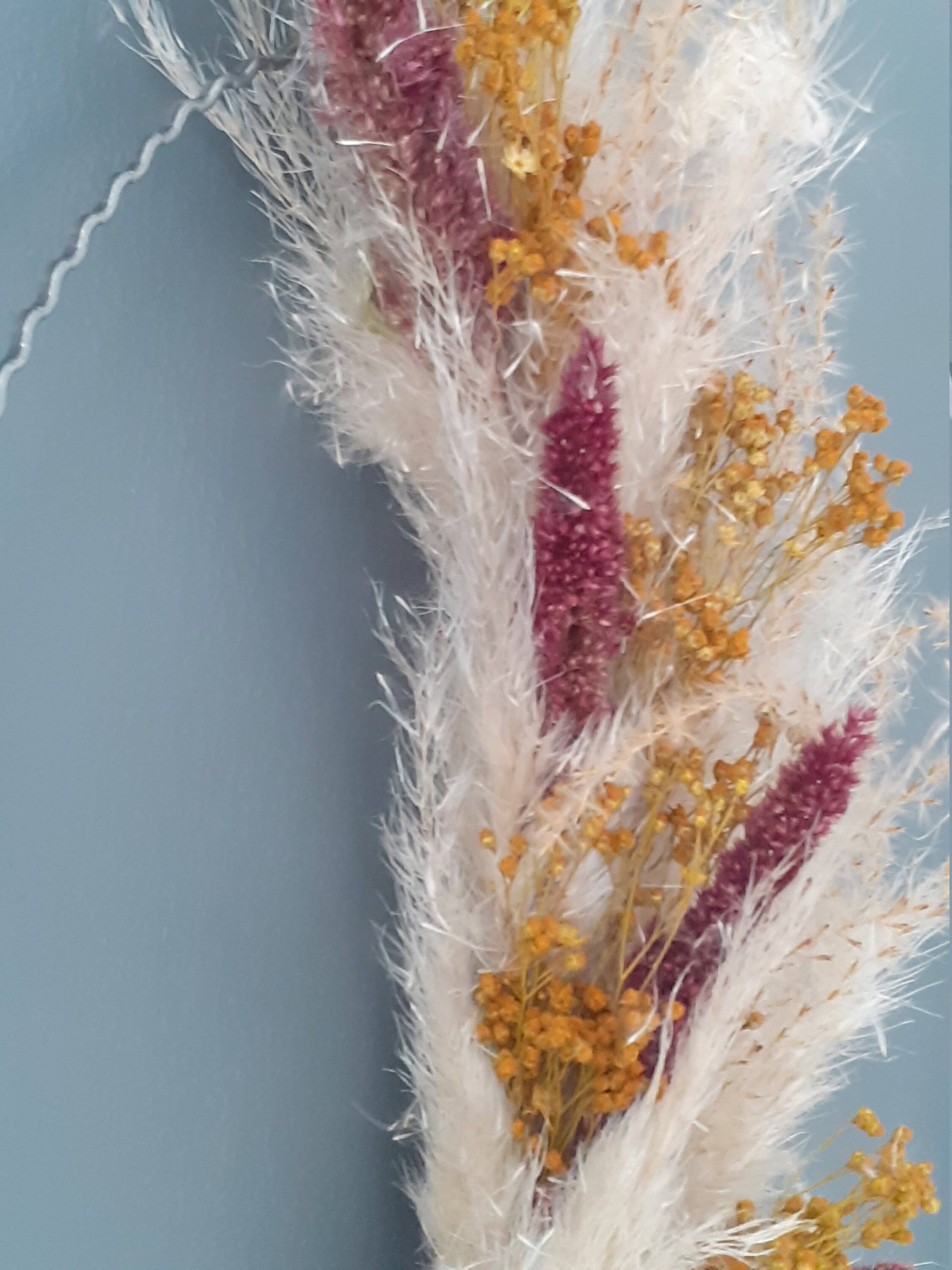 Couronne Murale Décorative, Fleurs Séchées, Forme Ovale...