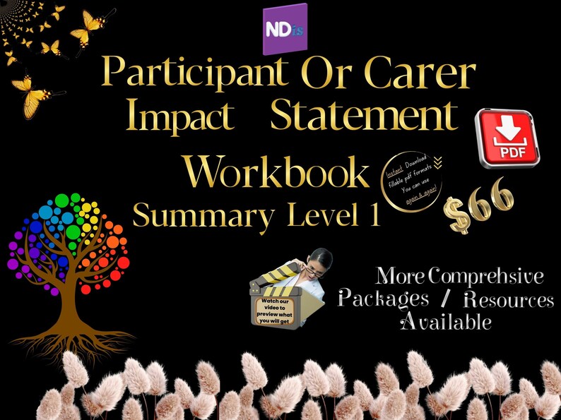 NDIS Participant / Carer Impact Statement Workbook Etsy Australia