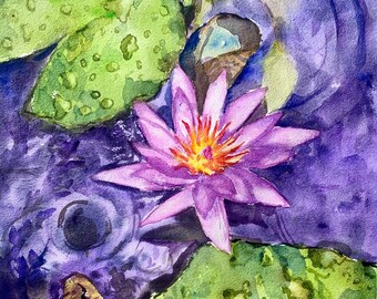 Lavender Lilies 1-a handmade floral painting for owning or gifting for Birthdays and Anniversaries/ wall decor for office, home or study