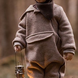 Walk suit in different colors Overall wool walk with zipper hand-sewn walk overall for girls boys winter suit softshell