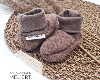 Wollwalk Schuhe Babyschuhe für Mädchen und Jungen Erstlingsschuhe Newborn Krabbelschuhe Barfußschuh Trageschuhe Gr. 16/17 und 18/19