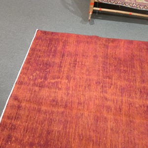 6x9 Turkish Oushak Rug: Handmade Wool Bedroom Rug, Boho Decor image 9
