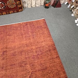 6x9 Turkish Oushak Rug: Handmade Wool Bedroom Rug, Boho Decor image 5