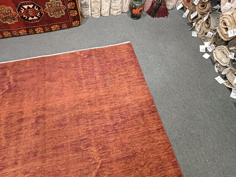 6x9 Turkish Oushak Rug: Handmade Wool Bedroom Rug, Boho Decor image 5