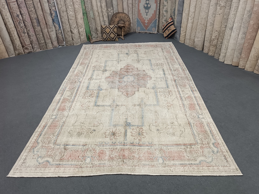 Vintage Turkish Rug: 10.5x6.7 Ft. Handmade Wool Bohemian Rug - Etsy
