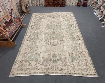 5x8 Handwoven Turkish Rug: Vintage Anatolian Boho Decor