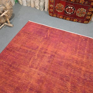 6x9 Turkish Oushak Rug: Handmade Wool Bedroom Rug, Boho Decor image 6