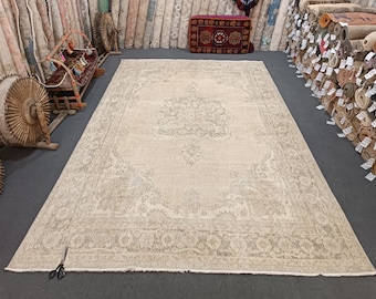 Vintage Turkish Rug: 10.5x6.7 Ft. Handmade Wool Bohemian Rug - Etsy