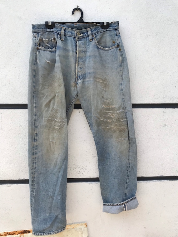 Vintage Levis 501 Salvedge Rindem 