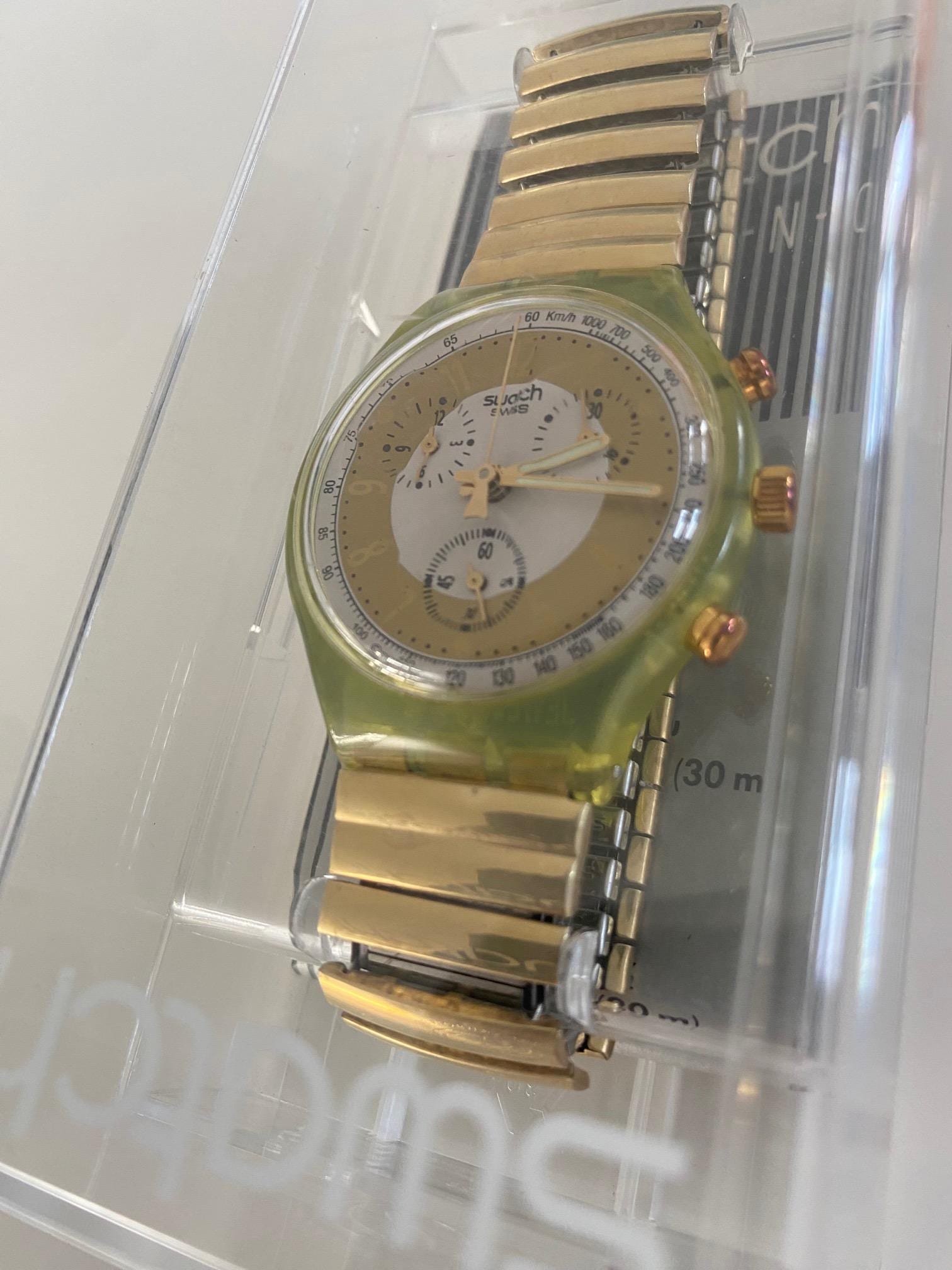 1993 Golden Globe Swatch Watch Chrono - Chronograph Watch, Flex