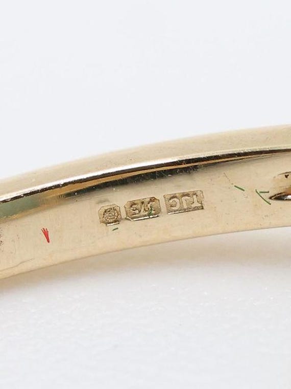 9ct Yellow Gold Rectangular Cabochon Opal & Diamo… - image 6