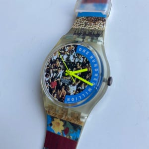 期間限定特別価格 Swatch Hundred One People the GZ126 1991 Vintage Watch 時計