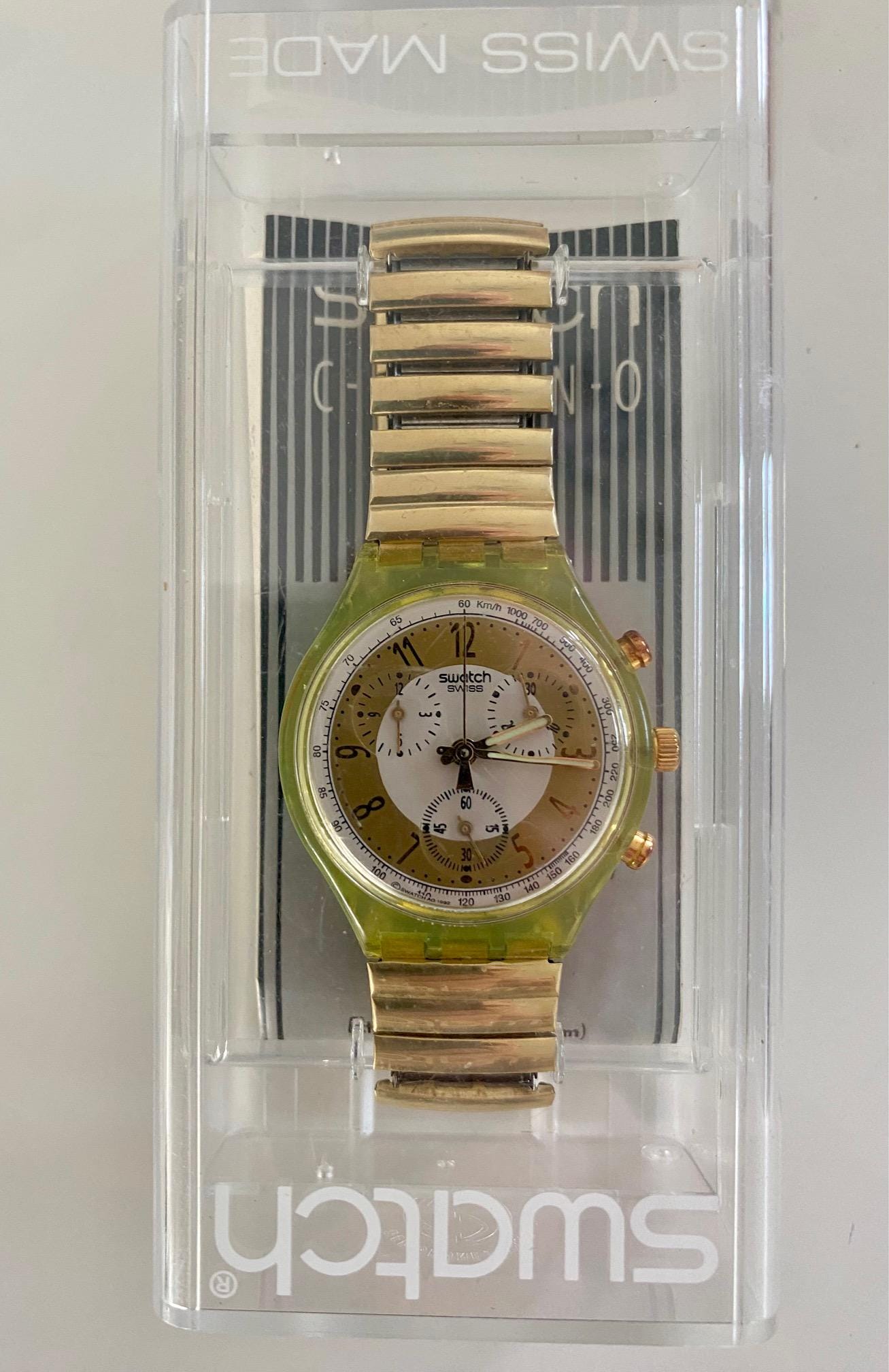1993 Golden Globe Swatch Watch Chrono - Chronograph Watch, Flex