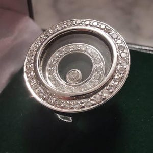 18ct White Gold & Diamond designer cocktail ring with diamonds, Vintage Cocktail Ring