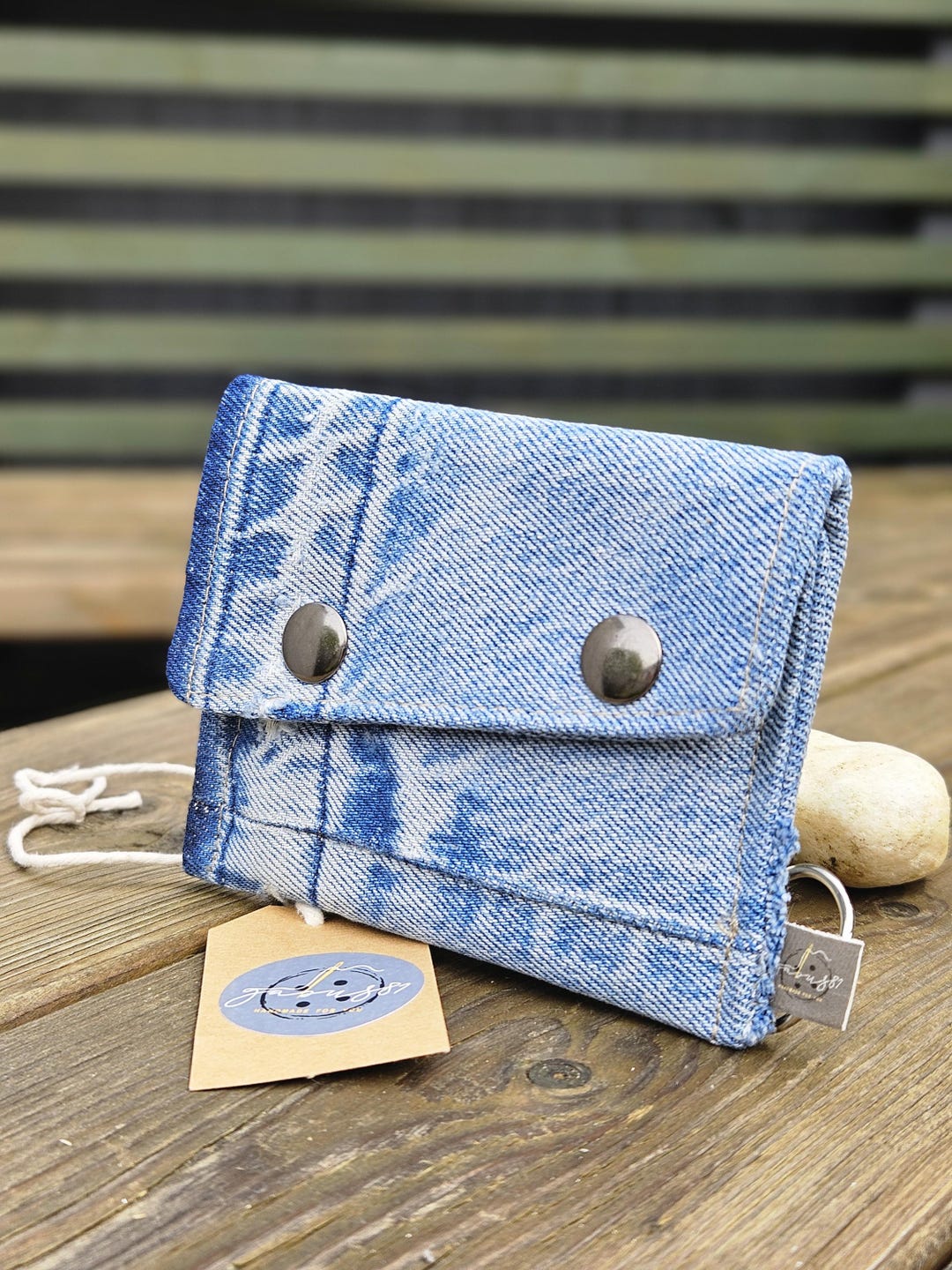 Compact Upcycled Denim Wallet, Card Holder Perfect for Everyday Use ...