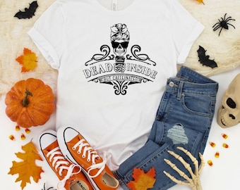 Halloween Dead Inside but Caffeinated T Shirt